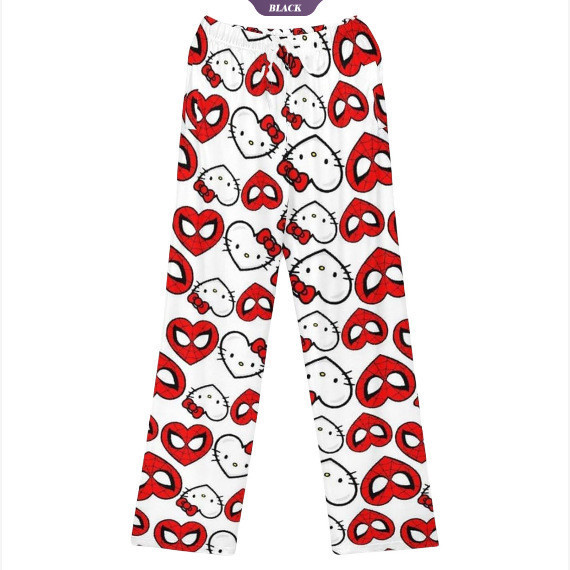 Miniso Spiderman Hello Kitty Hoạt Hình Nữ Pyjama Quần Dài Xuân Hè Phiên Bản Hàn Quốc Giải Trí Tại Nhà Quần Cặp Đôi Rời Quần Ngủ [BL]