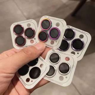 Phim ống kính thủy tinh kim loại 9D cho iPhone15 14 Pro Max / 13 / 13 Pro / 13 Pro Max / 12 / 12 Pro / 12 Pro Max / 12 Mini / 11 15 Pro Max 14Plus 15Plus Bảo vệ Camera