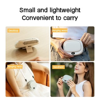 Quạt treo cổ di động Xiaomi Quạt Mini có dây buộc có thể điều chỉnh Quạt làm mát thể thao có thể sạc lại USB không cánh cho trẻ em du lịch