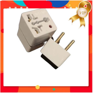 (HCM) Ổ cắm nối chuyển đổi đa năng phi 5, 2 chấu vào và 3 chấu ra có đèn báo. Hàng chính hãng
