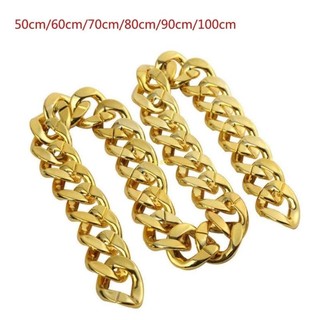 Flgo Giả Vàng Dây Chuyền Vòng Cổ Nhựa Lớn Chunky Vòng Cổ Hip hop Dày Lớn Dây Xích Vàng Cho Nghệ Sĩ Hip-hop Hoặc Ban Nhạc Mem