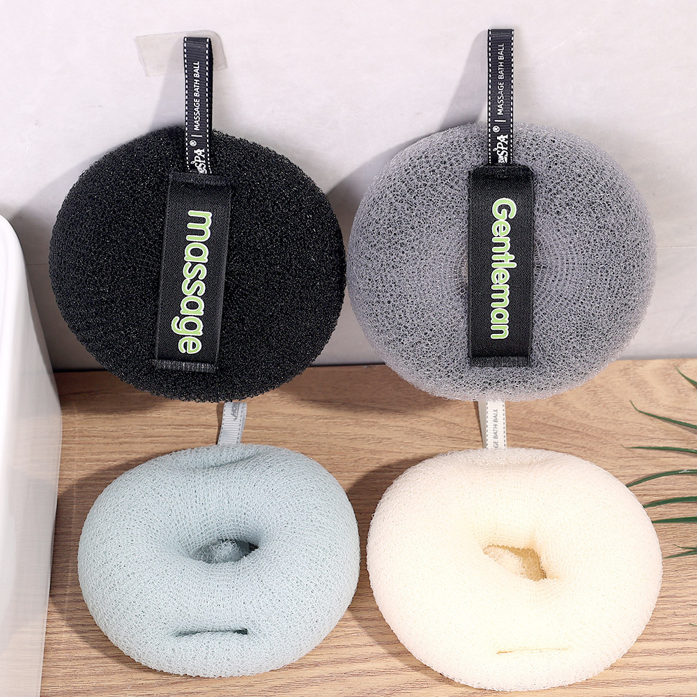 Bóng xốp tắm 3D - Puff tắm làm sạch da - Máy chà sàn tẩy tế bào chết toàn thân - Bàn chải Massage Loofah - Hoa tắm tạo bọt lưới mềm - Đồ dùng tắm