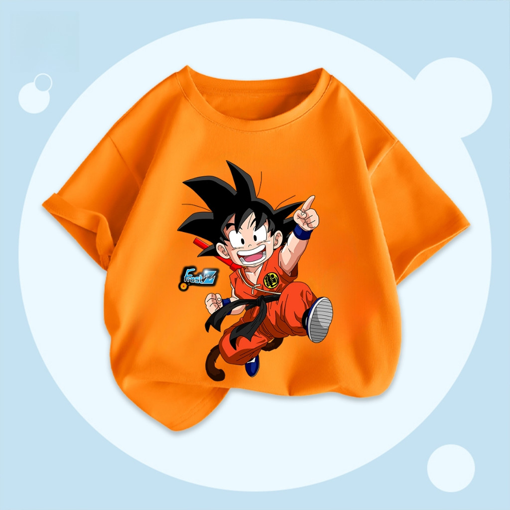 Áo thun trẻ em Dragon Ball - In hình hoạt hình dễ thương, thời trang thoải mái cho bé trai và bé gái