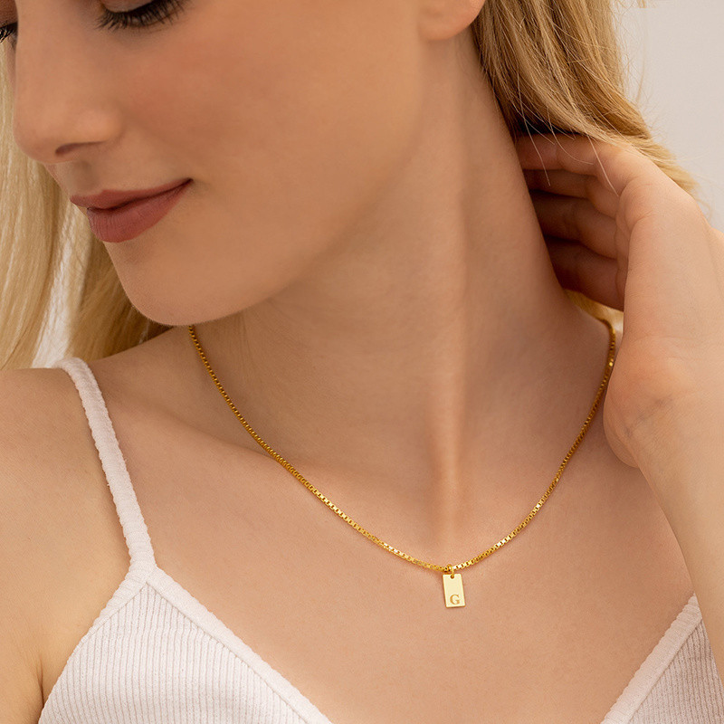 ❣️26 Tiếng Anh Tự Làm Ban Đầu Thép Titan Vòng Cổ Nữ Thời Trang Đơn Giản ins Hợp Thời Trang Bạn Gái Cặp Đôi Áo Len Không Phai Màu Dây Xích