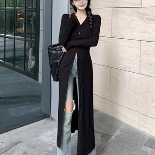 Bộ sưu tập người 5352 Phong cách mát mẻ Phong cách Yujie Áo len lụa băng dài dành cho nữ Thời trang phù hợp với mọi trận đấu Lười ngọt ngào mát mẻ Fried Street Slimmer Look Top Hợp thời trang 25.2.18