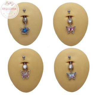 Sthb Tinh Tế Tính Khí Bụng Nút Nhẫn Dành Cho Nữ Thời Trang Bé Gái Bướm Hợp Thời Trang Gợi Cảm Rốn Nhẫn Cơ Thể Xuyên Trang Sức Quà Tặng VN