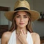 PCF * Mũ rơm dệt Mũ chống nắng đi biển Rỗng ra Sunhat Mũ viền rộng sành điệu