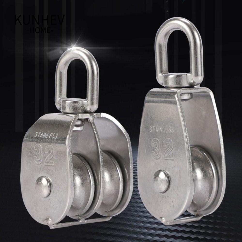 Ròng rọc rãnh KUNHEV, Ròng rọc cố định đơn bằng thép không gỉ 304, Cần ...