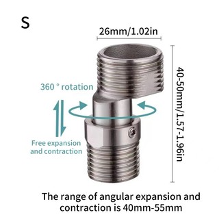 JOJO 2 Bộ chuyển đổi vòi hoa sen bằng thép không gỉ có thể điều chỉnh xoay 360 độ cho phòng tắm