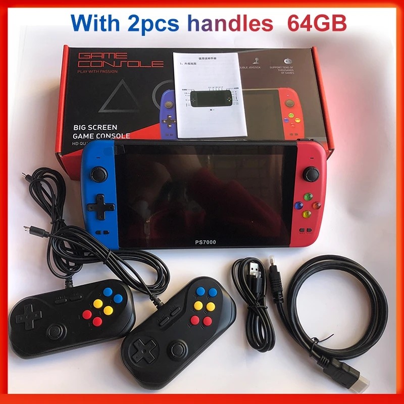 Máy Chơi Game PS7000 Với 2 Tay Cầm Chơi Game 64GB 5000 Trò Chơi Miễn ...