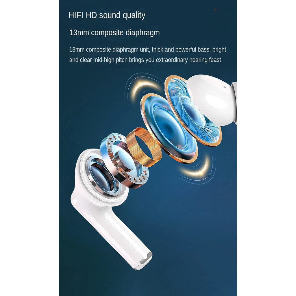 Tai nghe Bluetooth không dây nhét tai, mic tích hợp