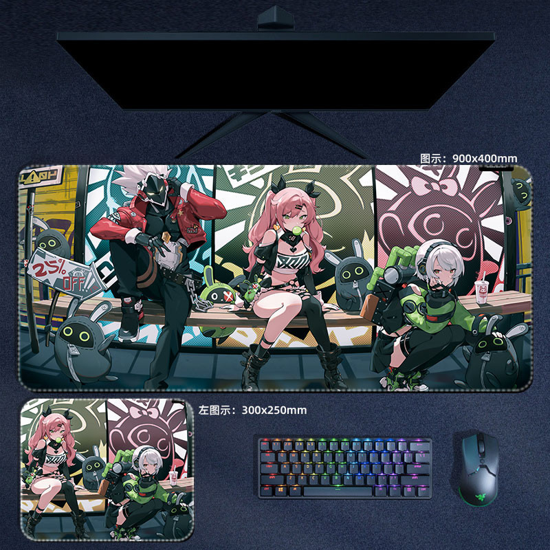 Zenless Zone Zero Mouse Pad Hoshimi Miyabi Anby Nicole Soijkaku Mousepad Bàn Phím Máy Tính Đệm Phụ Kiện Chơi Game Thảm Để Bàn