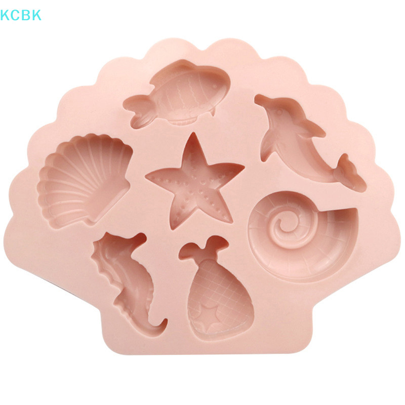 [Kc] Khuôn Silicon Sinh Vật Biển Fondant Bánh Nướng Bánh Sô Cô La Nhựa Tự Làm Khuôn Cá [BK]