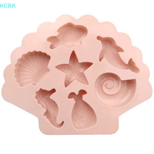 Khuôn Silicon Sinh Vật Biển Fondant Bánh Nướng Bánh Sô Cô La Nhựa Tự Làm Khuôn Cá [BK]