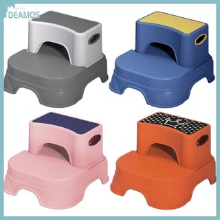 Double Layer Toddler Step Stool 2 in 1 Two Step Stool for Kids Detachable Stool