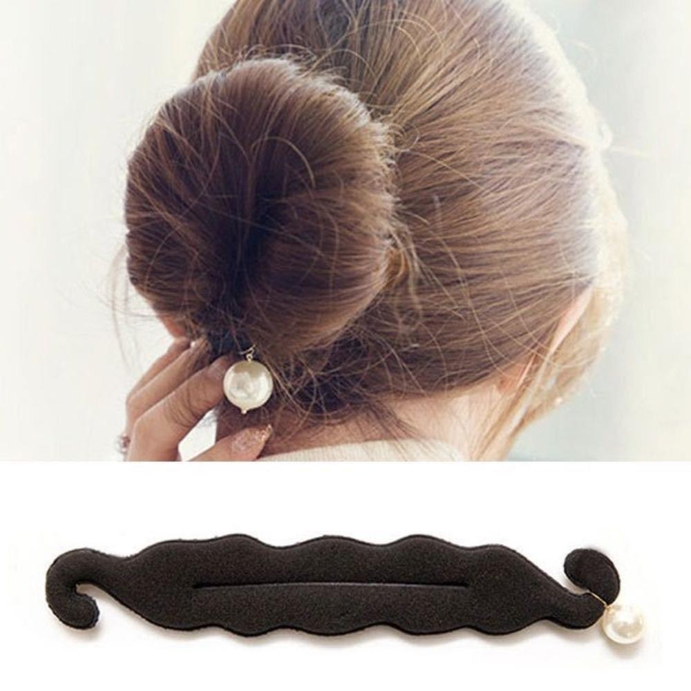 LACYES Hairstyle Twist Maker, Ngọc Trai Xốp Xốp Kẹp Tóc Bun Maker, Phụ Kiện Tóc Dễ Dàng Vòng Lớn Thời Trang Dụng Cụ Tạo Kiểu Tóc Bun Curler Bện Nữ