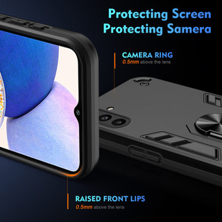 Dành Cho Samsung Galaxy A15 / A14 4G / 5G Ốp điện thoại Có Chân Đế Vòng Metel Giá Đỡ Từ Tính Lưng Cứng Mềm TPU Edge Chống Sốc Chống Rơi Mỏng Bao