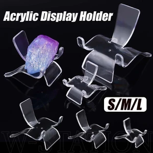 3 kích cỡ Bộ sưu tập nhỏ Giá đỡ bệt - Đế trưng bày giá đỡ Acrylic Mini - Dụng cụ sắp xếp bàn Giá đỡ điện thoại Giá đỡ thẻ - Giá đỡ đá pha lê mã não khoáng chất