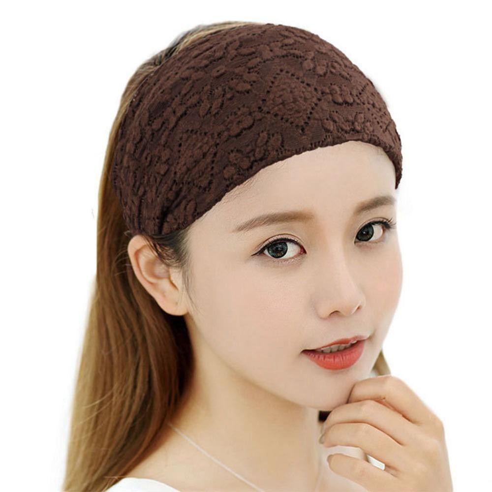 [Vận chuyển nhanh] Vòng buộc tóc nhỏ, Băng đô hoa bên rộng, Băng đô lưới rỗng co giãn ren di động cho bé gái