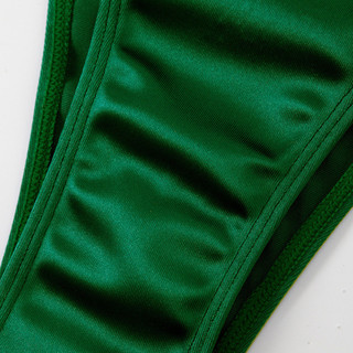 Đồ Bơi Nữ Satin Kim Loại U Trang Trí Bandeau Màu Trơn Hai Mảnh Bikini Đồ Bơi
