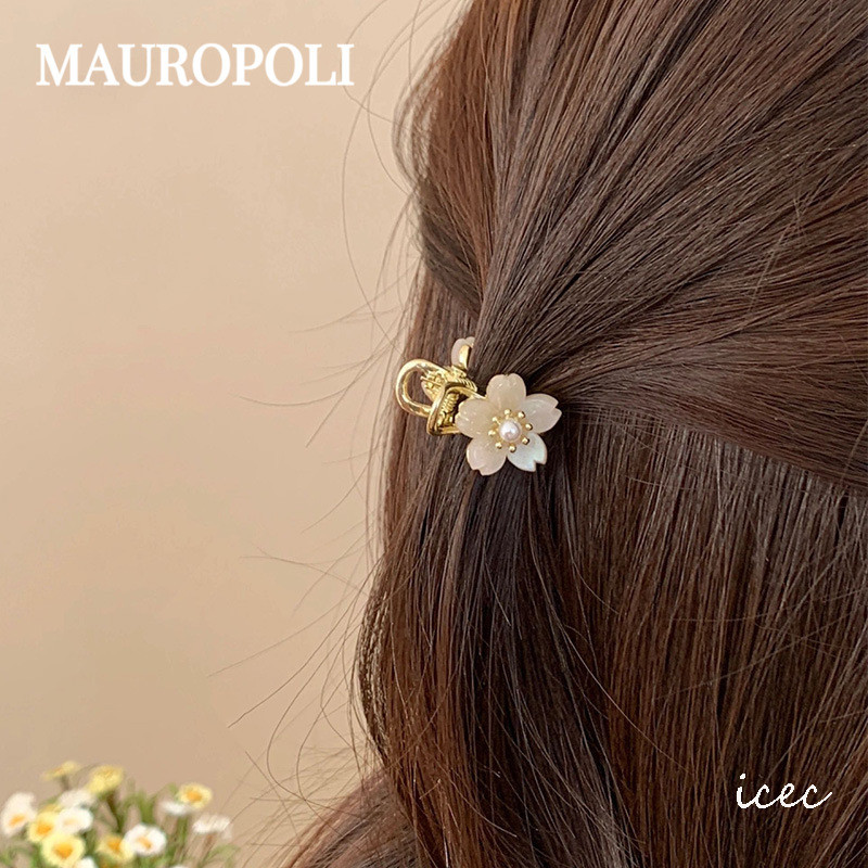 Mauropoli [Sẵn sàng] Kẹp tóc hoa phong cách Mori Nữ bên trán Nổ Kẹp đầu công chúa nhỏ Kẹp đầu