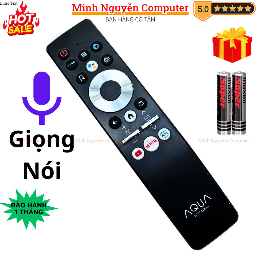 Remote điều khiển tivi AQUA Mã 01 giọng nói, điều khiển TV AQUA ...