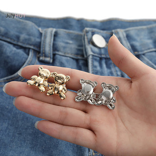 Julyhot 1 Cặp Quần Chụp Hình Gấu Khóa Có Thể Điều Chỉnh Nút Jean Thắt Lưng Khóa Mở Rộng Thay Thế Quần Jean Nút Đính Kèm Chân Massivedeals