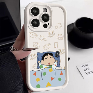 Phim Hoạt Hình Ngủ Crayon Shin-Chan Vỏ Điện Thoại Cho Iphone 15 11 12 14 13 Pro Max 7plus Xr X 15 7 8 Plus Mini Xs Max Se 2020 Vỏ TPU Mềm Chống Sốc Sky Eye Ladder Cover