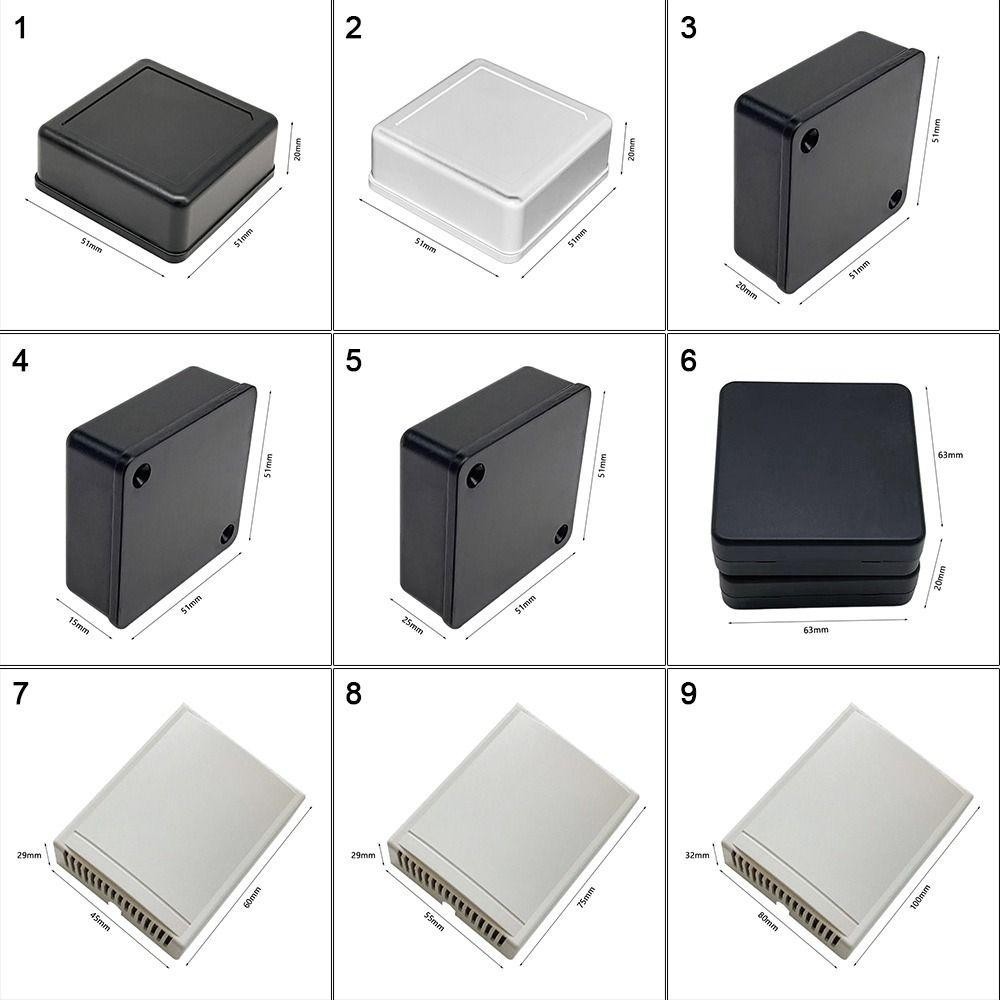 NOTE1 DIY Nhà Ở Dụng Cụ Hộp Dự Án Điện Tử, PCB ABS Nhựa Điện, Đen 9 Kiểu Giám Sát An Ninh Chống Thấm Nước Dự Án Điện Tử