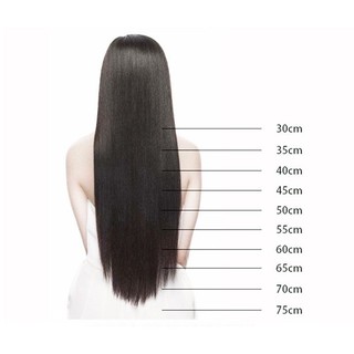Tóc Nối Light Dán Sợi Tổng Hợp Màu Đen Dài 60cm Dán Chắc Chắn Không Bung HaminStore
