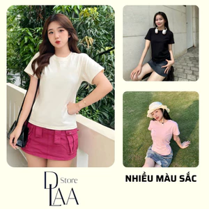 Áo thun Baby Tee trơn dáng ôm cổ tròn, tay ngắn đơn giản A5784