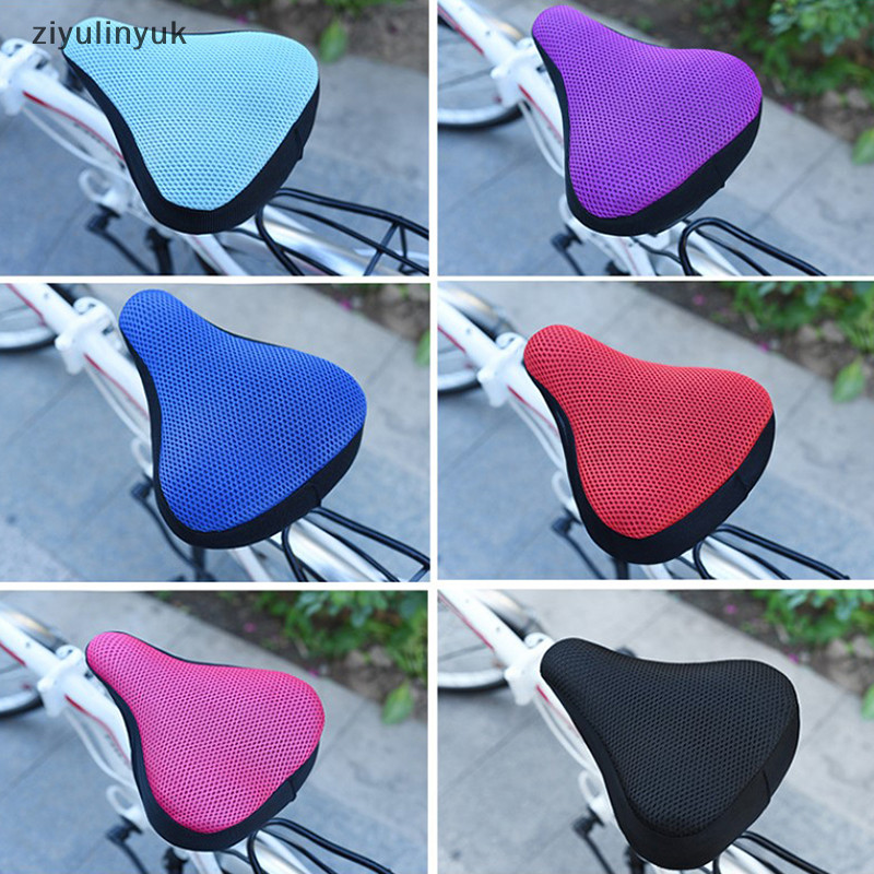 Ziyulinyuk 3D Mềm Xe Đạp Bọc Ghế Đi Xe Đạp Silicon Đệm Đi Xe Đạp Thoáng Khí Thoải Mái Xe Đạp EN