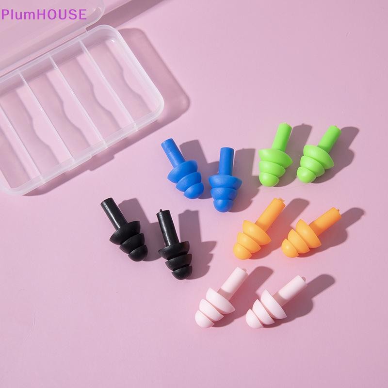Plumhouse Bơi Cách Nhiệt Chống Thấm Nước Thoải Mái Nút Tai Khử Tiếng Ồn Cho Giấc Ngủ 5 Cặp Nút Tai Silicon Mềm Nhiều Màu Sắc VN