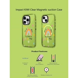 Casetify X Chúc một ngày tuyệt vời KIWI Ốp lưng Acrylic cứng hút từ tính cho Apple IPhone 12 13 14 15 16 Pro Max Plus có hộp