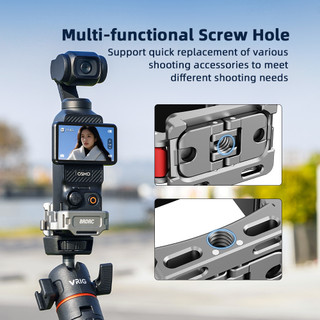 Dành Cho DJI OSMO POCKET 4 / 3 Hộp Mở Rộng Nhanh Đa Chức Năng Lạnh Giao Diện Giày Adapter Chân Đế Phụ Kiện Máy Ảnh