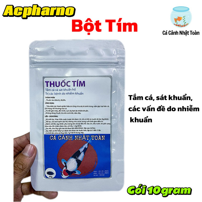 Gói Bột 10gram Bột Tím Sát Khuẩn, Tắm Cá, Khử Trùng Cho Cá Cảnh Acpharno