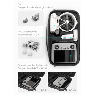 Dành Cho DJI Flip Túi Bảo Quản Dễ Dàng Bộ RC 2 / RC-N3 Túi Đeo Ngang Vlog Máy Ảnh Trên Không Túi Xách Hộp Bảo Vệ Drone Phụ Kiện