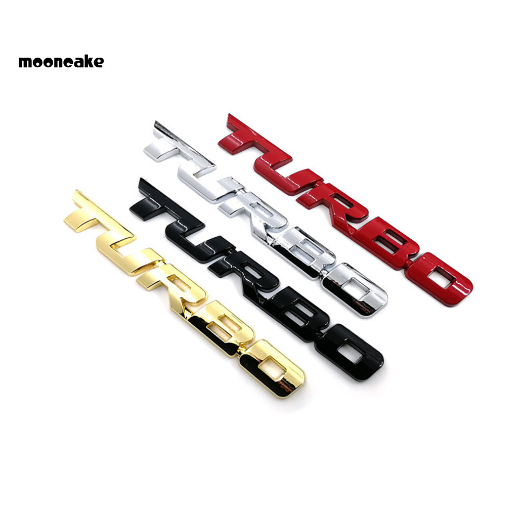 Bánh trung thu| Cool 3D Hợp Kim Kim Kim Loại Chữ Turbo Xe Máy Biểu Tượng Huy Hiệu Miếng Dán Decal Trang Trí