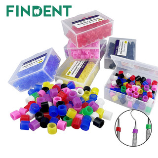 100 cái / hộp vòng mã nha khoa vòng mã dụng cụ silicone cho vòng mã màu bệnh viện vòng tròn silicone dụng cụ nha khoa vòng mã màu khử trùng có thể khử trùng