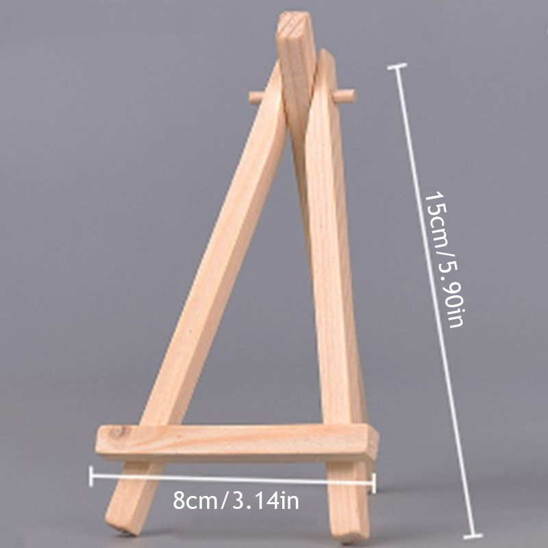 Giá trưng bày bằng gỗ Bàn Tên Thẻ Đứng Trẻ Em Tranh Thủ Công Kệ Để Bàn Mini Easel Khung Gấp Chân Máy