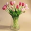 Hoa giả HOSELY, Bó hoa tulip silicon cảm ứng thực tế, Trang trí nội thất 5 đầu chất lượng cao thực tế