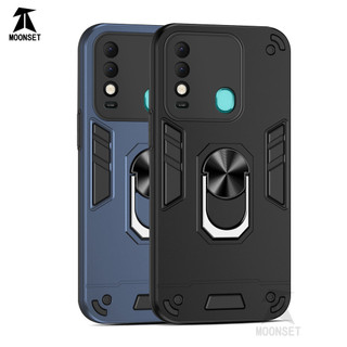 Dành Cho Tecno Spark 8T Ốp điện thoại Có Chân Đế Vòng Metel Giá Đỡ Từ Tính Lưng Cứng Mềm TPU Cạnh Chống Sốc Chống Rơi Mỏng Bao
