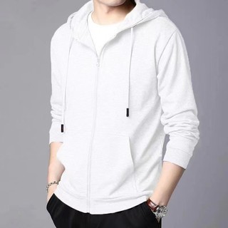 Áo nỉ có dây kéo nam mới đơn giản giản dị dành cho giới trẻ phổ biến mùa thu có mũ trùm đầu phong cách Nhật Bản