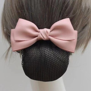 YONDR Nơ Lò Xo Kẹp, Ruy Băng Phong Cách Hàn Quốc Bun Snood, Kẹp Tóc Vintage Đuôi Ngựa Kẹp Mũ Lưới Tóc Ngân Hàng