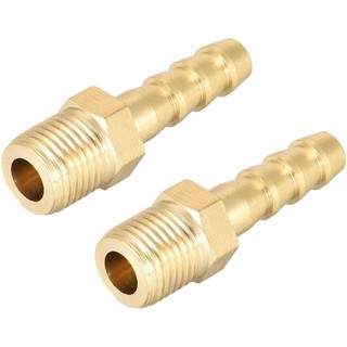 Đầu nối lắp UMITY 2 CÁI, Ống ID 6mm 10mm M14-1.5 M10-1 Phụ kiện ống thép gai, Đầu nối ống Đồng thau Metric Nam đến Barb Air, Water,, Dầu và Khí trơ