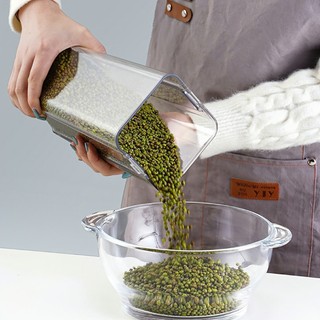 Hộp Nhựa Đựng Thực Phẩm Khô, Hộp Nhựa Đựng Ngũ Cốc Trong Suốt Nắp Kín Chống Ẩm SUNND