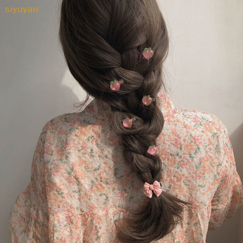 Siyuyan 5 Chiếc Ngọt Nơ Kẹp Tóc Cho Nữ Cô Gái Hoạt Hình Trái Tim Kẹp Tóc Bên Kẹp Thời Trang Barrettes Phụ Kiện Tạo Kiểu Tóc VN