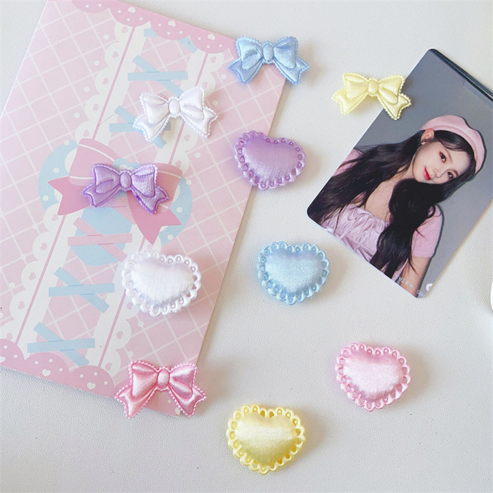 Nơ Trái Tim Phụ Kiện Photocards Bao Phụ Kiện Trang Trí Photocard Giá Đỡ Bao Bì Chất Liệu DIY Quà Tặng Dễ Thương 10 Chiếc