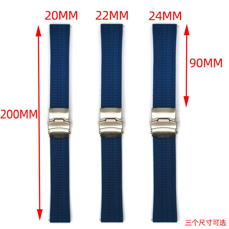 Dây đeo đồng hồ silicon 20mm 22mm Dây đeo đồng hồ cao su 24mm cho SEIKO 5 TUNA SKX007 SKX009 Vòng tay nam nữ Dây đeo cổ tay chống nước