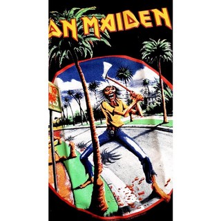 Ban nhạc Baju Vintage Reprint Repro Iron Maiden La World Tour 1987 Áo thun ban nhạc